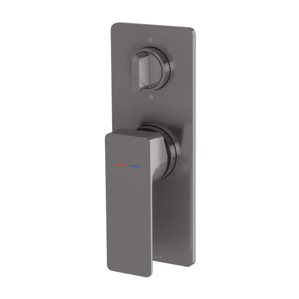 Phoenix Gloss MKII SwitchMix Shower / Bath Diverter Mixer Fit-Off Kit Brushed Carbon