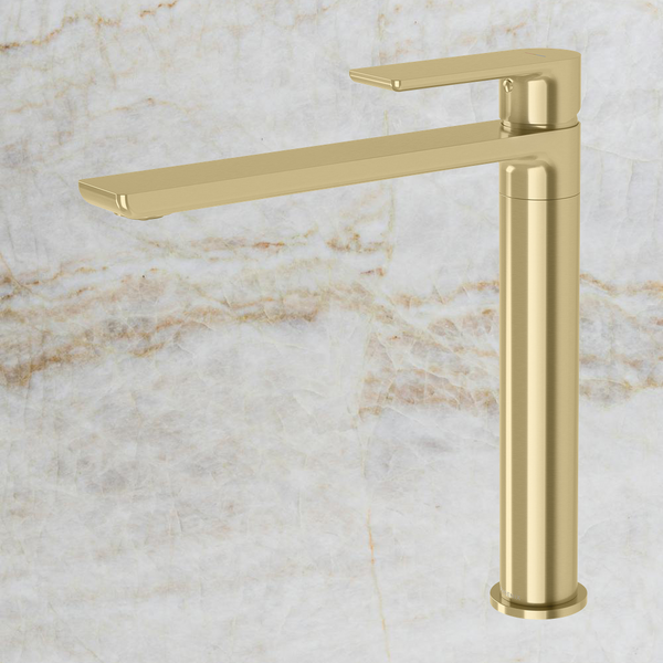 Phoenix Gloss MKII Sink Mixer Brushed Gold