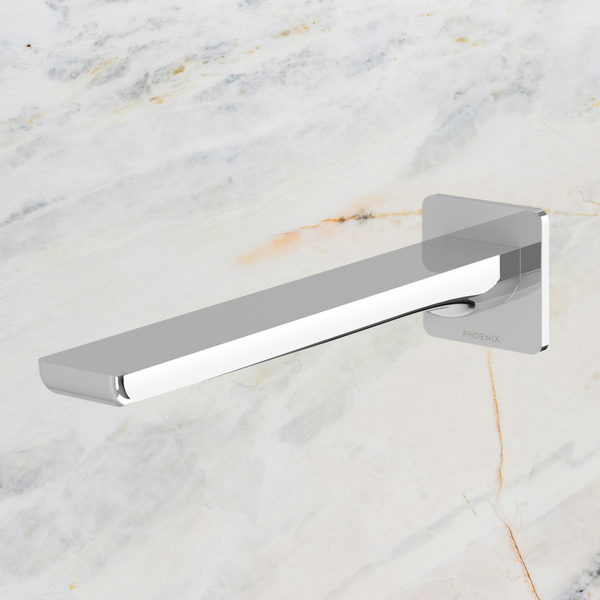 Phoenix Gloss MKII Wall Basin / Bath Outlet 200mm Chrome