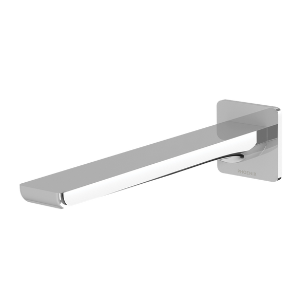 Phoenix Gloss MKII Wall Basin / Bath Outlet 200mm  Chrome