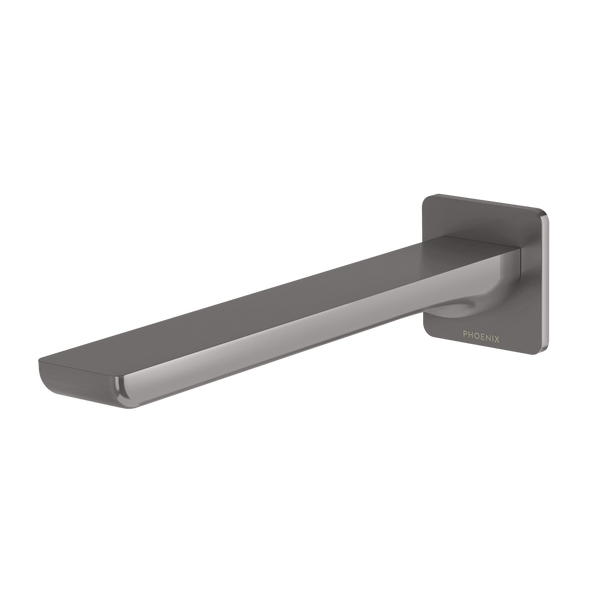 Phoenix Gloss MKII Wall Basin / Bath Outlet 200mm Brushed Carbon