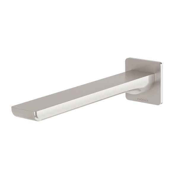 Phoenix Gloss MKII Wall Basin / Bath Outlet 200mm Brushed Nickel