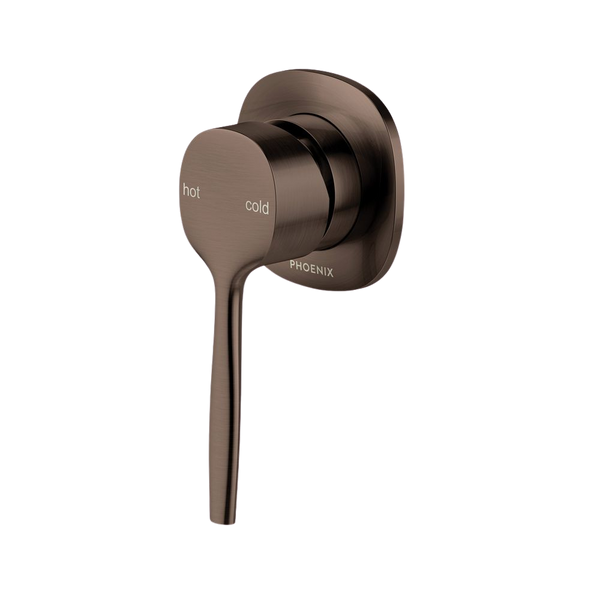 Phoenix Vask Switchmix Shower Wall Mixer Complete Kit Brushed Bronze Lead Free