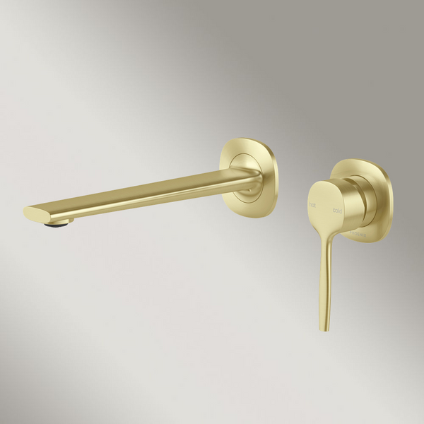 Phoenix Vask SwitchMix Wall Basin / Bath Mixer Set Brushed Gold (Complete Kit) Lead Free