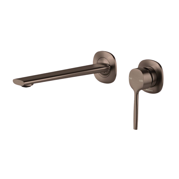 Phoenix Vask Switchmix Wall Basin Bath Mixer Set Complete Kit Brushed Bronze Lead Free