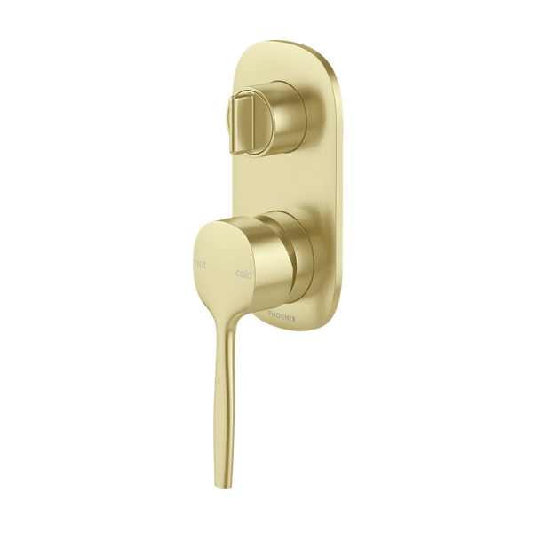 Phoenix Vask SwitchMix Shower / Bath Divertor Mixer Brushed Gold (Complete Kit) Lead Free