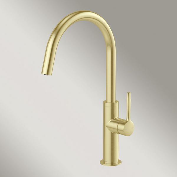 Phoenix Vask Sink Mixer 160mm Brushed Gold Lead Free