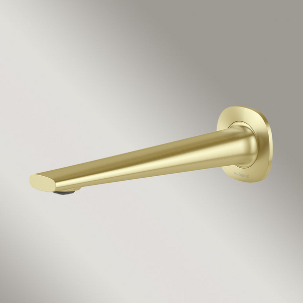 Phoenix Vask SwitchMix Wall Basin / Bath Outlet 200mm Brushed Gold Lead Free