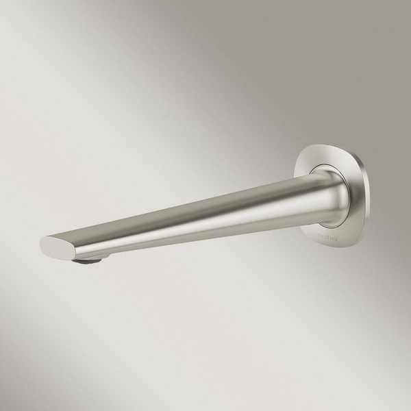Phoenix Vask SwitchMix Wall Basin / Bath Outlet 200mm Brushed Nickel Lead Free