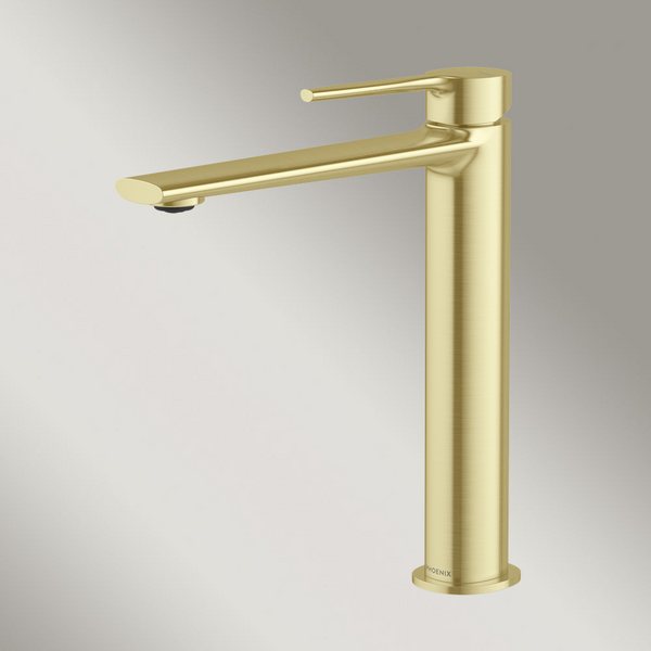 Phoenix Vask Vessel Mixer Brushed Gold Lead Free