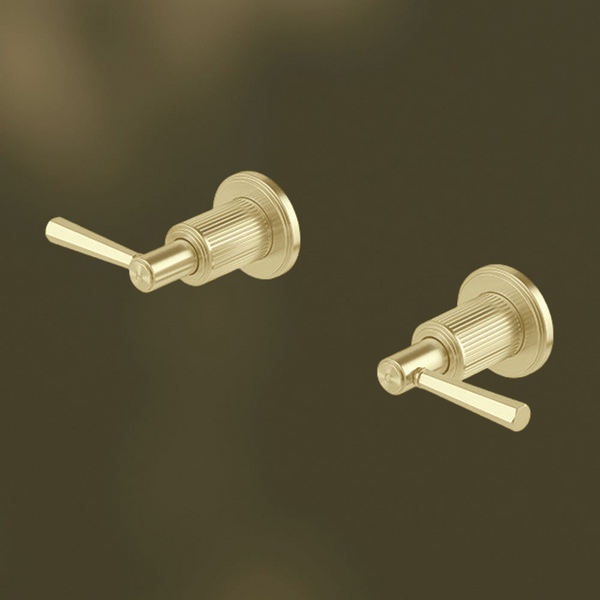 Phoenix Wiltern Wall Top Assembly Extended Spindles 15mm Brushed Gold