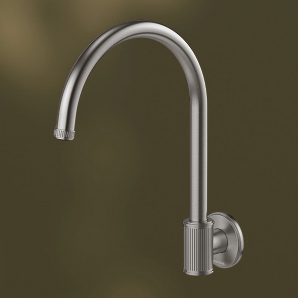 Phoenix Wiltern Wall Sink Outlet Brushed Carbon