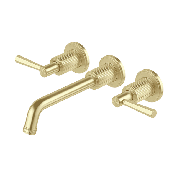 Phoenix Wiltern Wall Basin/Bath Tap Set Brushed Gold