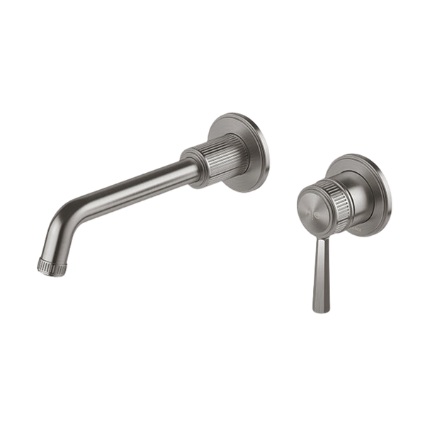 Phoenix Wiltern SwitchMix Wall Basin/Bath Mixer Set (Complete Kit) Brushed Carbon