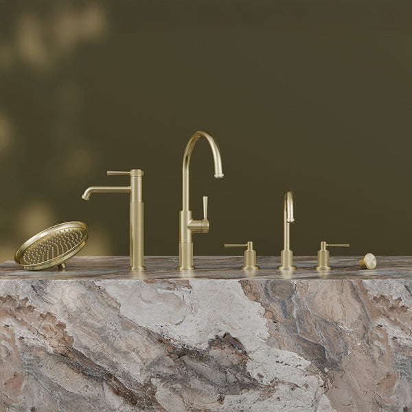 Phoenix Wiltern Pull Out Sink Mixer Brushed Gold
