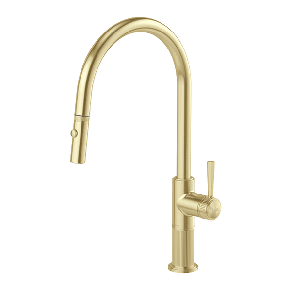Phoenix Wiltern Pull Out Sink Mixer Brushed Gold