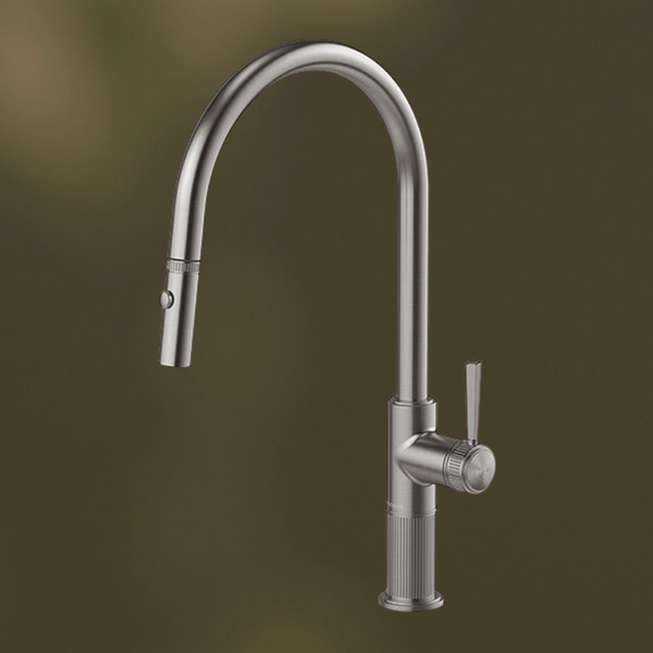 Phoenix Wiltern Pull Out Sink Mixer Brushed Carbon