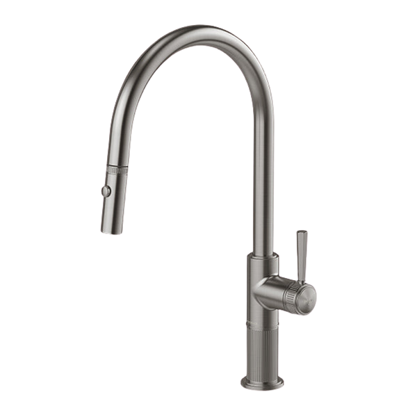 Phoenix Wiltern Pull Out Sink Mixer Brushed Carbon
