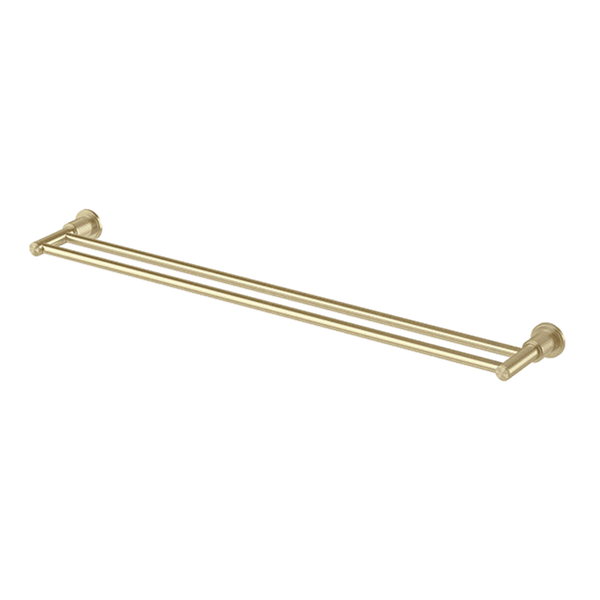 Phoenix Wiltern Double Towel Rail 800mm Brushed Gold