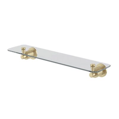 Phoenix Wiltern Glass Shelf 450mm Brushed Gold