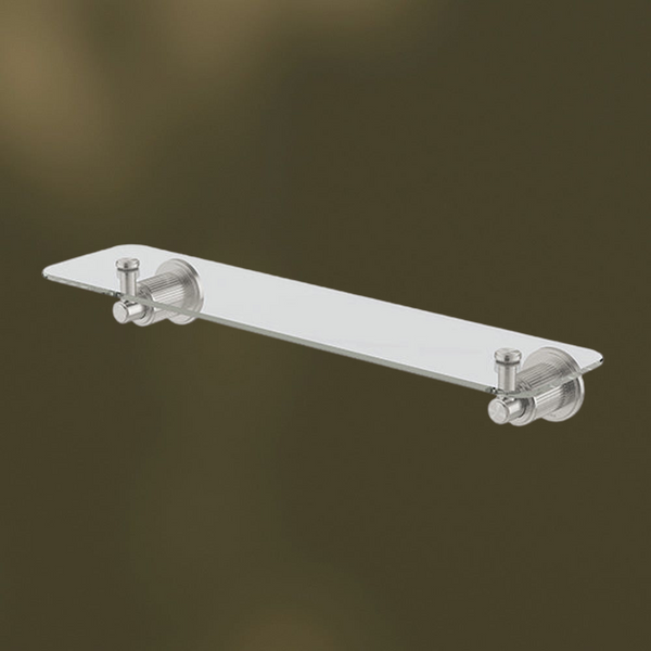 Phoenix Wiltern Glass Shelf 450mm Brushed Nickel