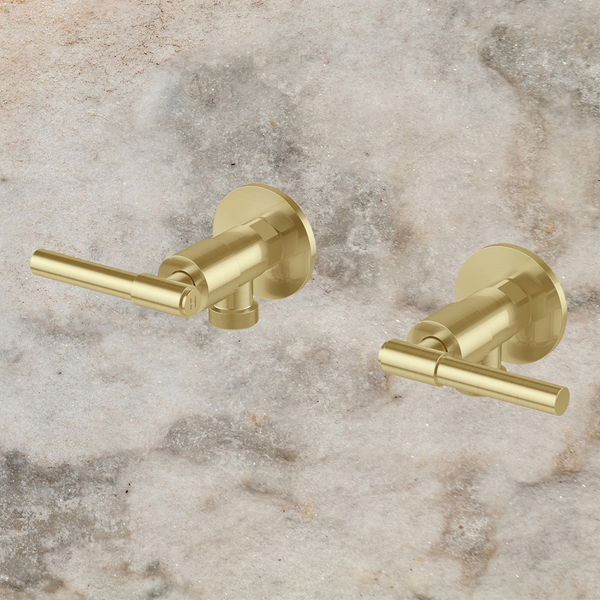Phoenix Vivid MKII Washing Machine Stops Brushed Gold Lead Free