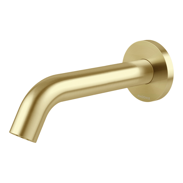 Phoenix Vivid MKII Wall Basin/Bath Outlet 160mm Curved Brushed Gold Lead Free