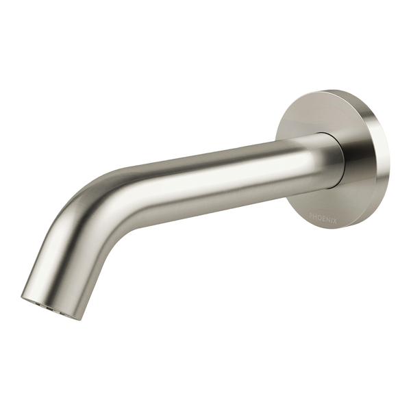 Phoenix Vivid MKII Wall Basin/Bath Outlet 160mm Curved Brushed Nickel Lead Free