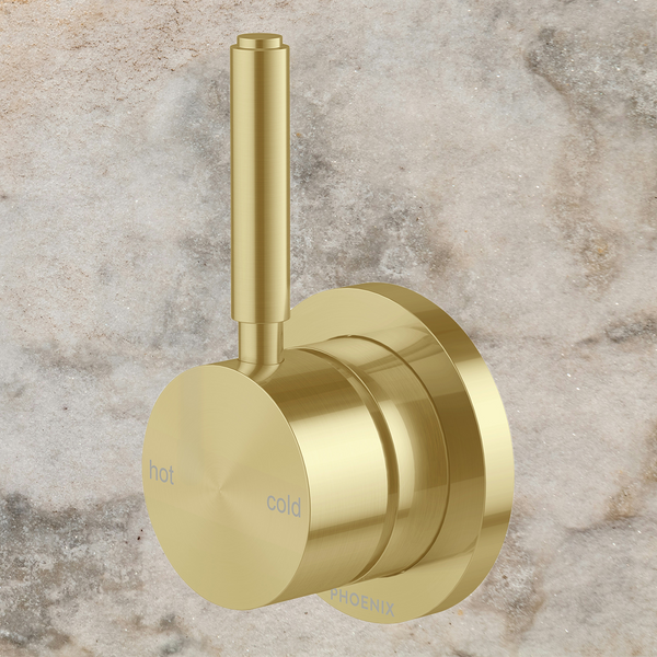 Phoenix Vivid MKII SwitchMix Shower/Wall Mixer Pin Up (Complete Kit) Brushed Gold Lead Free