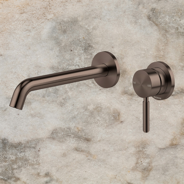 Phoenix Vivid MKII SwitchMix Wall Basin/Bath Mixer Set 200mm (Fit-Off Kit) Brushed Bronze Lead Free