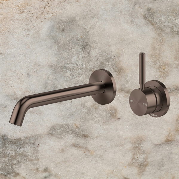 Phoenix Vivid MKII SwitchMix Wall Basin/Bath Mixer Set 200mm Pin Up (Fit-Off Kit) Brushed Bronze Lead Free