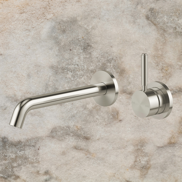 Phoenix Vivid MKII SwitchMix Wall Basin/Bath Mixer Set 200mm Pin Up (Fit-Off Kit) Brushed Nickel Lead Free