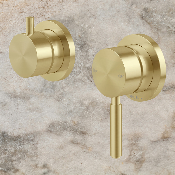 Phoenix Vivid MKII SwitchMix Shower/Bath Diverter Mixer (Complete Kit) Brushed Gold Lead Free