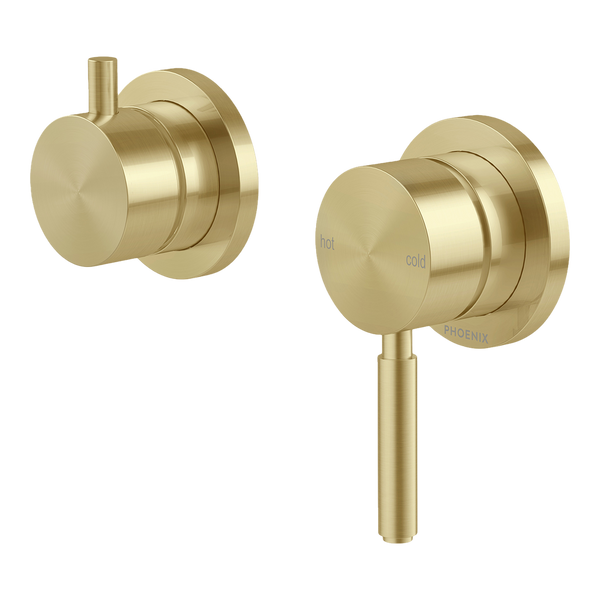 Phoenix Vivid MKII SwitchMix Shower/Bath Diverter Mixer (Complete Kit) Brushed Gold Lead Free