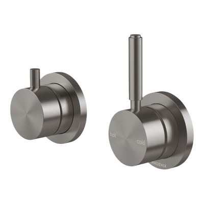 Phoenix Vivid MKII SwitchMix Shower/Bath Diverter Mixer Pin Up (Complete Kit) Brushed Carbon Lead Free