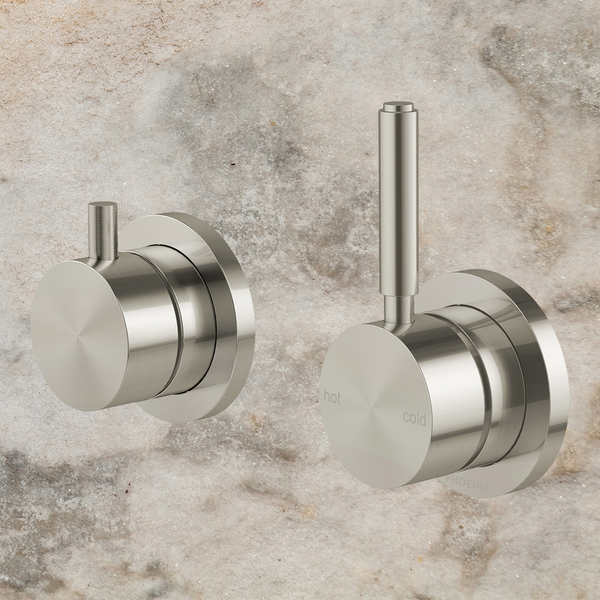 Phoenix Vivid MKII SwitchMix Shower/Bath Diverter Mixer Pin Up (Complete Kit) Brushed Nickel Lead Free