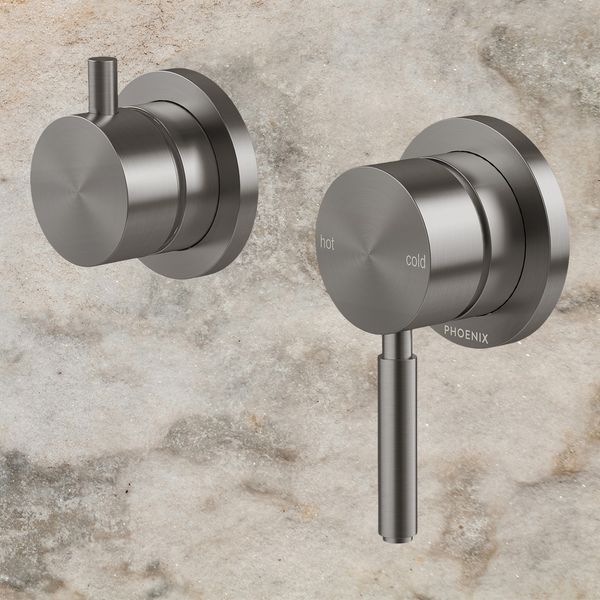 Phoenix Vivid MKII SwitchMix Shower/Bath Diverter Mixer (Fit-Off Kit) Brushed Carbon Lead Free