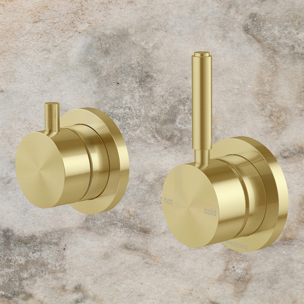 Phoenix Vivid MKII SwitchMix Shower/Bath Diverter Mixer Pin Up (Fit-Off Kit) Brushed Gold Lead Free