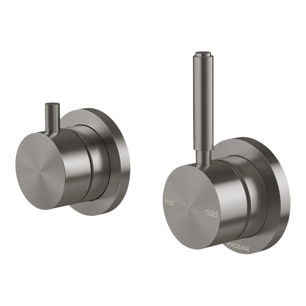 Phoenix Vivid MKII SwitchMix Shower/Bath Diverter Mixer Pin Up (Fit-Off Kit) Brushed Carbon Lead Free