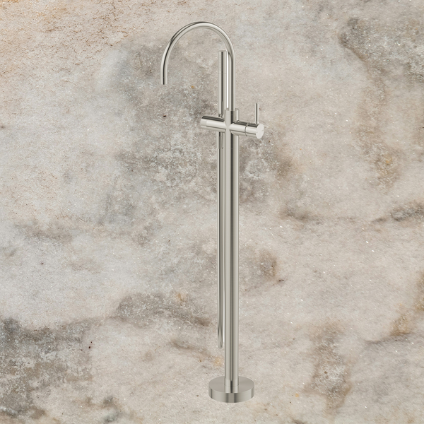 Phoenix Vivid MKII Floor Mounted Bath Mixer with Hand Shower Brushed Nickel