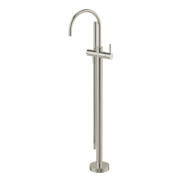 Phoenix Vivid MKII Floor Mounted Bath Mixer with Hand Shower Brushed Nickel