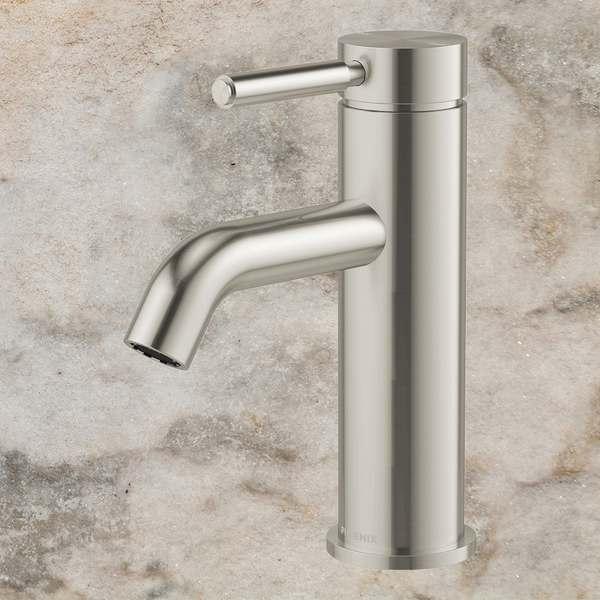 Phoenix Vivid MKII Basin Mixer Brushed Nickel Lead Free