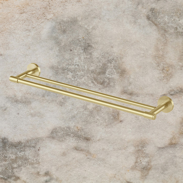 Phoenix Vivid MKII Double Towel Rail 600mm Brushed Gold
