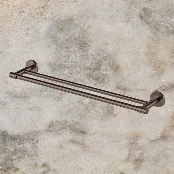 Phoenix Vivid MKII Double Towel Rail 600mm Brushed Bronze