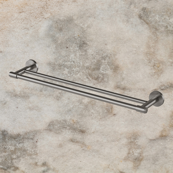 Phoenix Vivid MKII Double Towel Rail 600mm Brushed Carbon