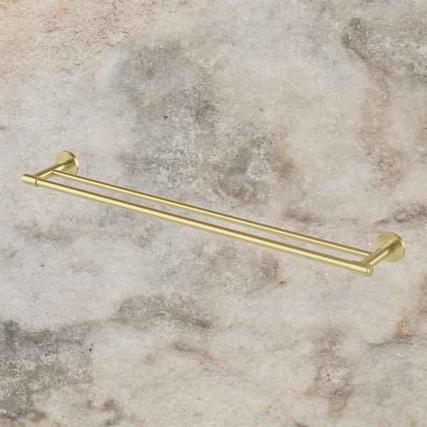 Phoenix Vivid MKII Double Towel Rail 800mm Brushed Gold