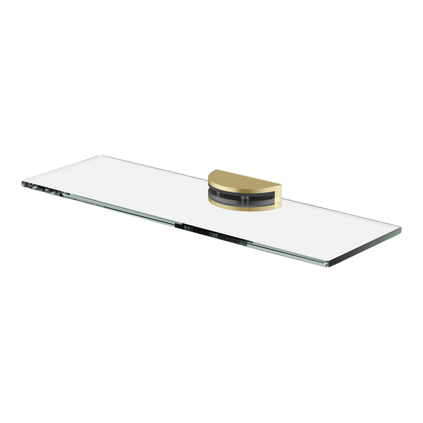 Phoenix Vivid MKII Glass Shelf 300mm Brushed Gold