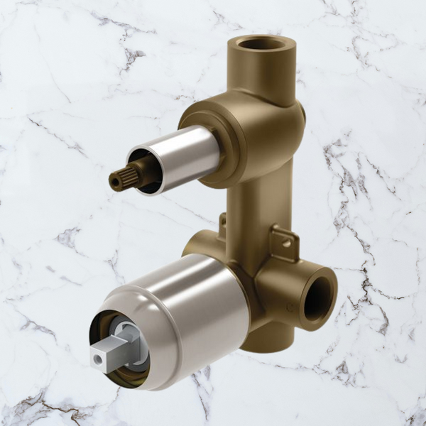 Phoenix Builders Shower / Bath Diverter Mixer Body Only Brushed Nickel