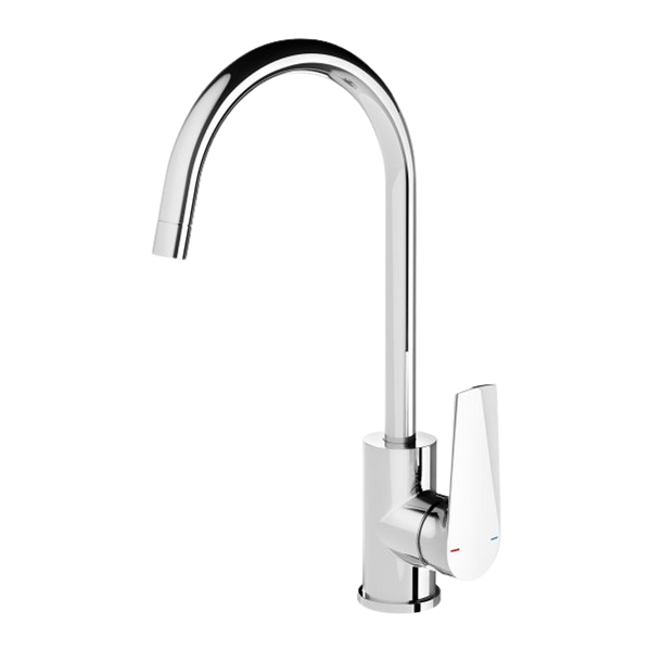 Phoenix Arlo Sink Mixer 200mm Gooseneck Chrome