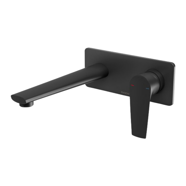 Phoenix Arlo Wall Basin / Bath Mixer Set 200mm (Trim Kit Only) Lead Free Matte Black